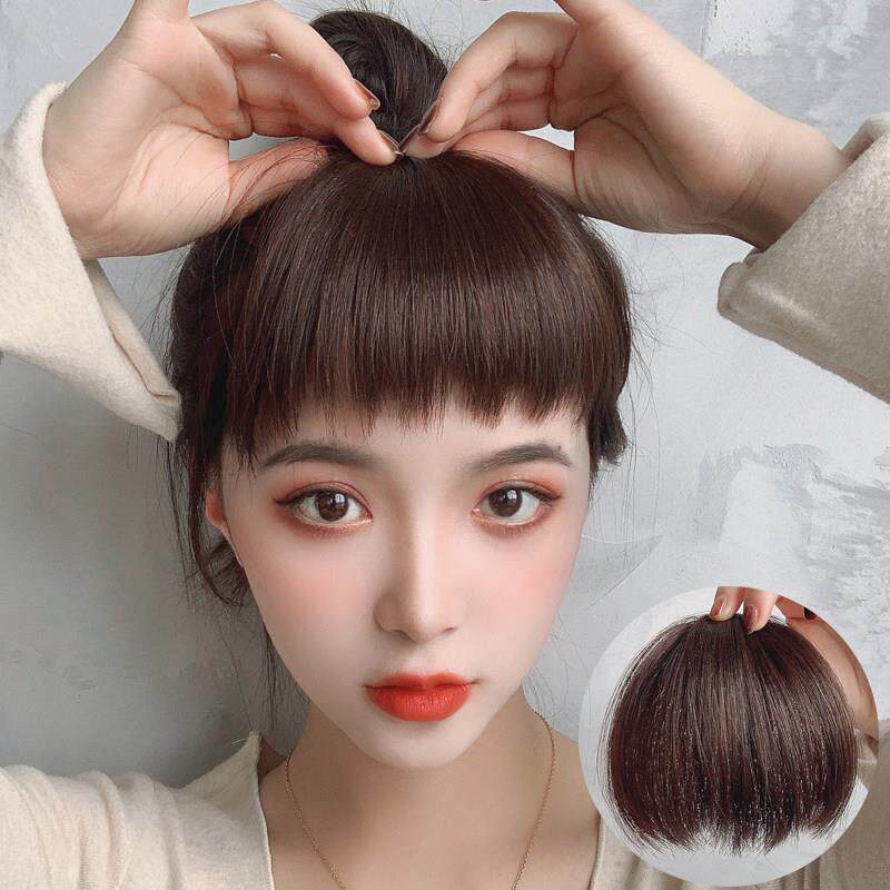 个性狗啃浏海假发女日系二次元真发短发假浏海假发片隐形无痕自然