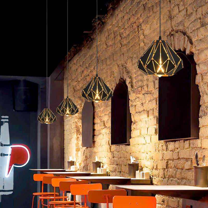 创意单头灯罩餐厅酒吧烧烤火锅店铺镂空铁艺复古工业风商用吊灯具