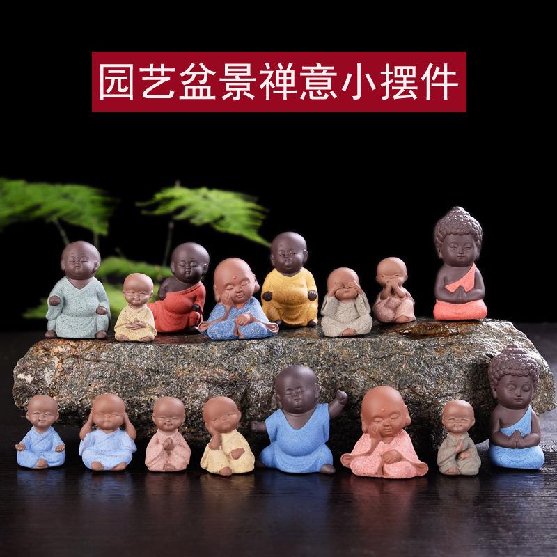 电视柜上的装饰品摆件高级感客厅盆景微景观陶瓷人物小摆件多肉花图片