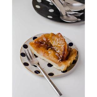 目外日式 波点碗 碗碟套装 复古碗盘一人食陶瓷家用精致餐具创意个性