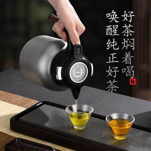 纯钛焖茶壶2024新款保温壶大容量家用闷茶壶白茶焖泡壶机械显温瓶