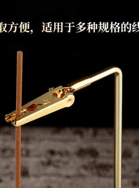 大号花梨木倒挂香插家用室内金属线香夹青花白瓷碗卧象卷草纹香炉