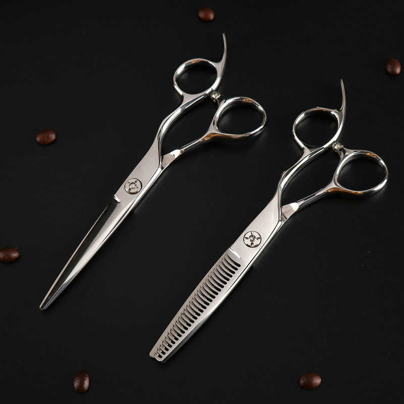 厂家美发剪刀 银色火匠理发剪刀 440C发廊钢材理发剪刀