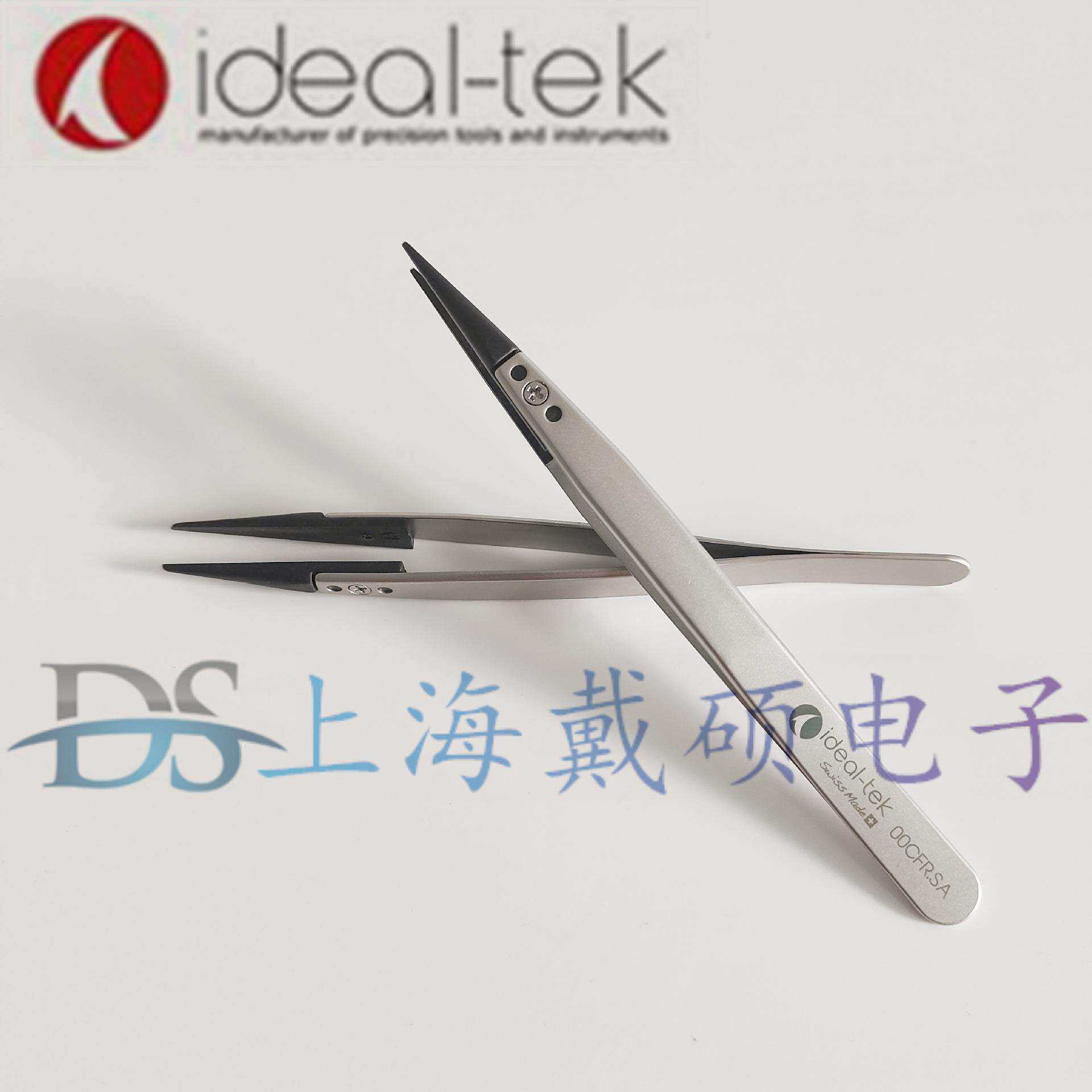 瑞士 ideal-tek 00CFR.SA 炭纤维头镊子 手柄为防磁不锈钢