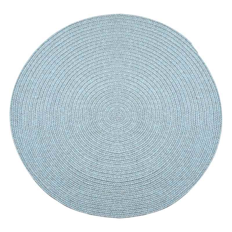 高档KENZAKI 编织款形旋转地垫室沙发卧茶几客厅椅圆素色简约无胶