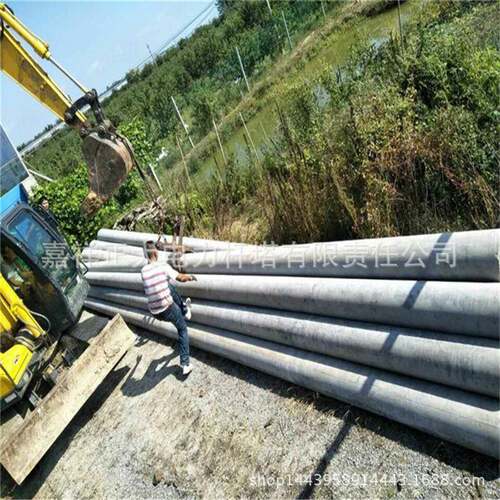 18米水泥电线杆钢筋混凝土电杆直径190mm法兰接电线杆水泥制品