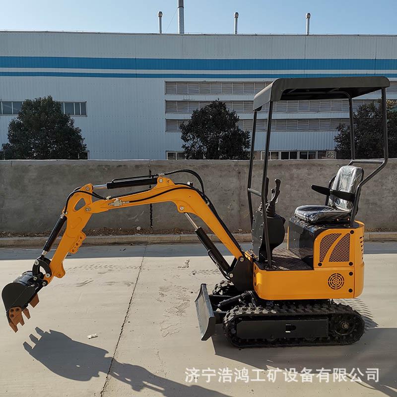 建筑施型工小型挖橡机多功2161能胶履带式挖掘机08型10型2迷你小