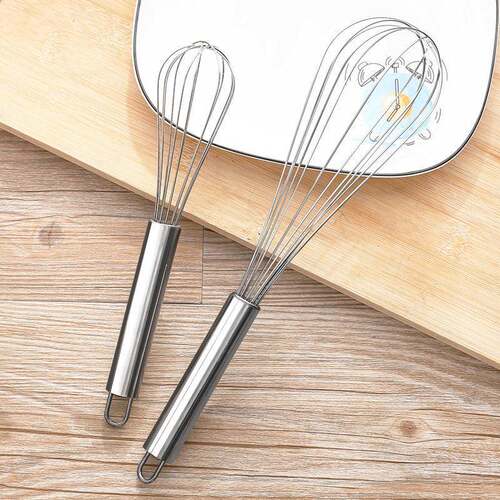 Stainless Steel Manual Egg Beater, Rotary Cream and Egg Mixe