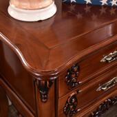 式 迷你收纳柜现代约欧03经济型卧室储欧物 雕简花实木床头简柜美式