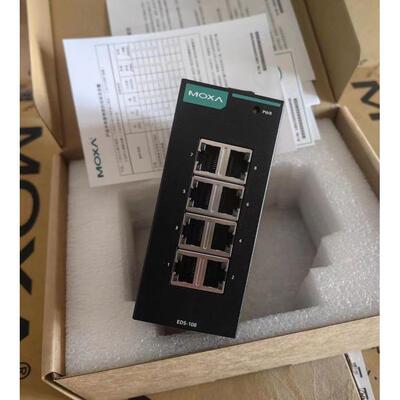 MOXA EDS-108 8 端口入门级非网管型以太网交换机，工业网络通信