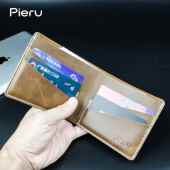 简约票夹 钱包疯马皮青少年商务钱夹时尚 外贸热销新款 复古男士