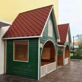 幼儿园户外小木屋组装 儿童游乐园景观小木屋防腐木移动小木房定制