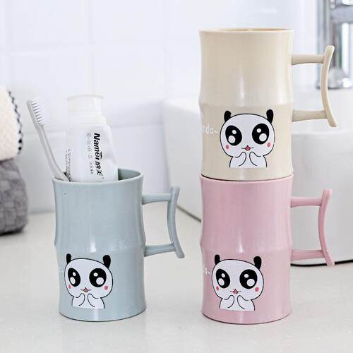 Cartoon Children's Toothbrush Cup with Creative Bamboo Joint