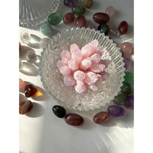 天然黄绿白水晶簇原石矿石标本手炼吊坠消磁观赏鱼缸造景装饰摆件