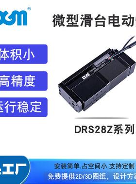 DGM微型电动滑台步进伺服电动缸滚珠电动推杆DRS28Z-050LS-4STT