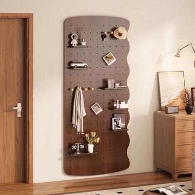 ?中浪古风板造波形洞洞KNF板置物架入户玄关型墙上挂板隔墙面配件