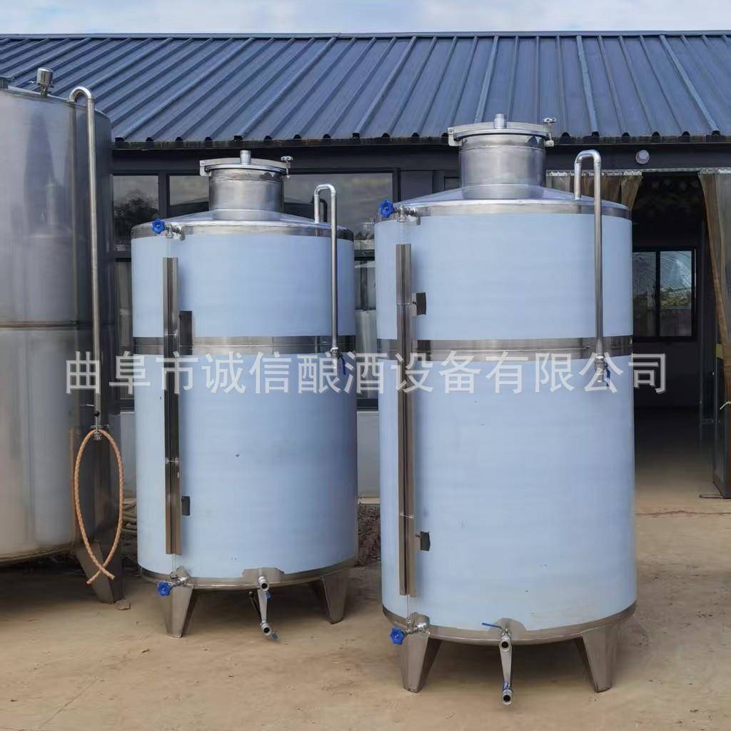 控温发酵酿酒设备304不锈钢果酒储存发酵酒厂用水果自酿搅拌