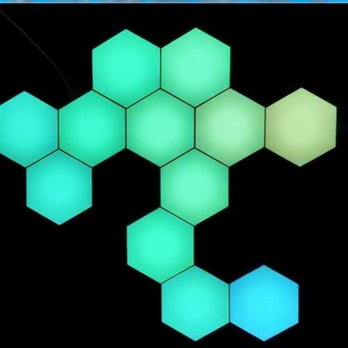 Hexagonal LED Light声控跑马灯量子灯拼接遥蜂巢灯幻彩LED壁灯
