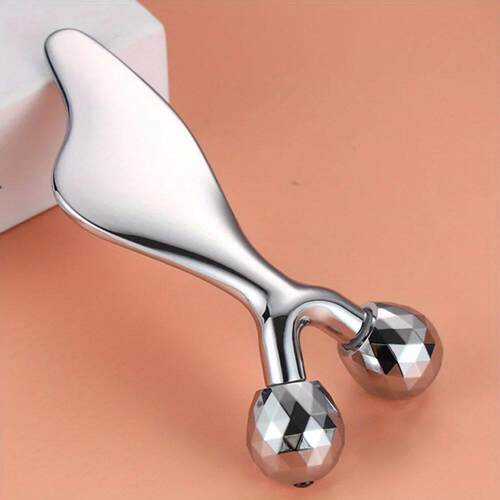 2 IN 1 3D Facial Massager & Gua Sha Massage Tool Cold Roller