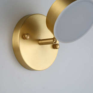 全铜北欧卧室床头壁灯现代简约led客厅背景墙灯过道走廊楼梯间灯