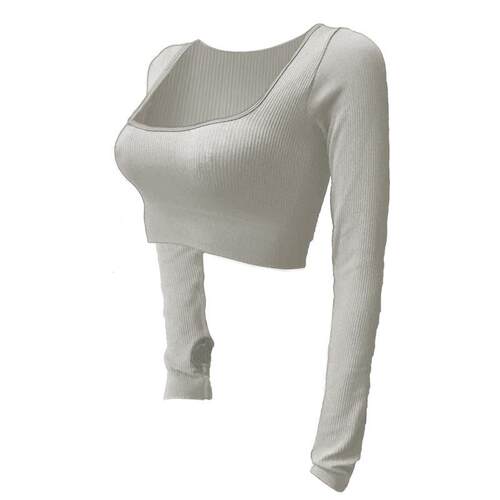 Striped moisture wicking long sleeved women's sports tight