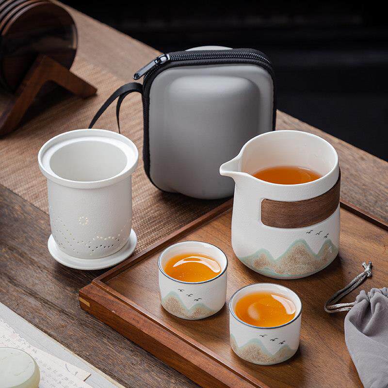 旅行茶具套装一人饮便携式快客杯户外携带包单人随身茶具