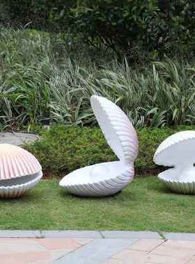 饰海洋生物模型扇贝海花星海螺景观园HY1094-林钢景观装户外玻璃