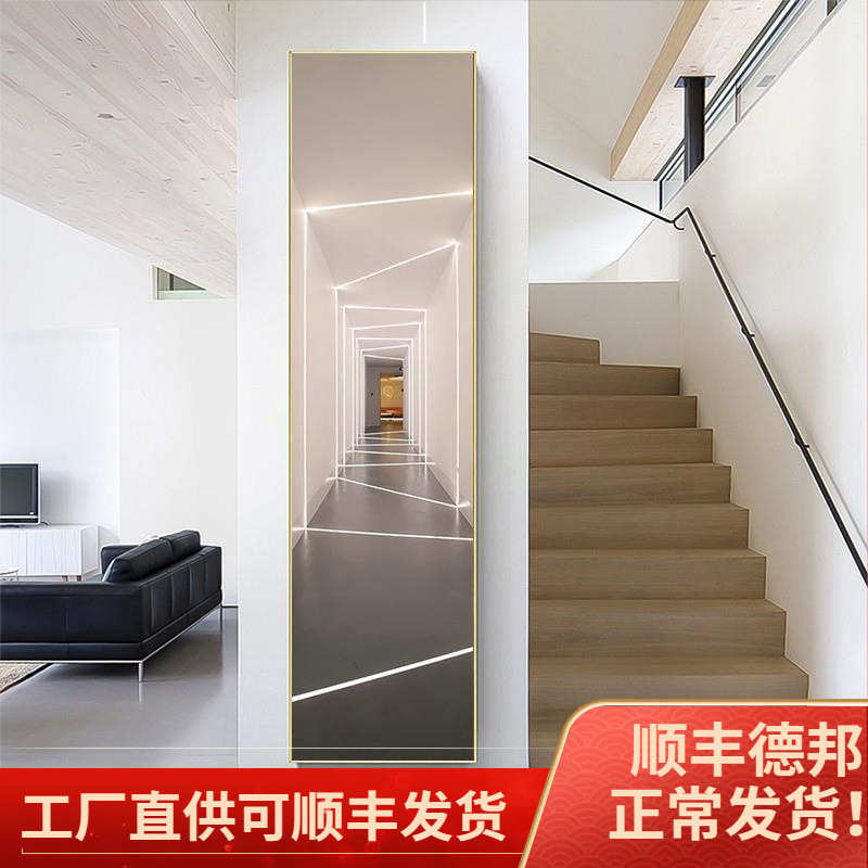 窄长条玄关装饰画现代轻奢楼梯墙面挂画竖版客厅细柱子壁画九鱼图图片