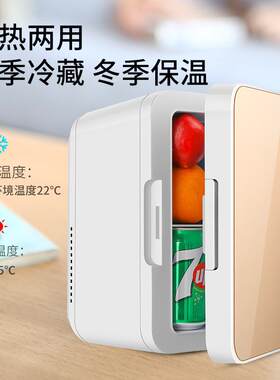 车载迷你小冰箱小型家用宿舍车家两用寝室车载双层制冷热两用冰箱