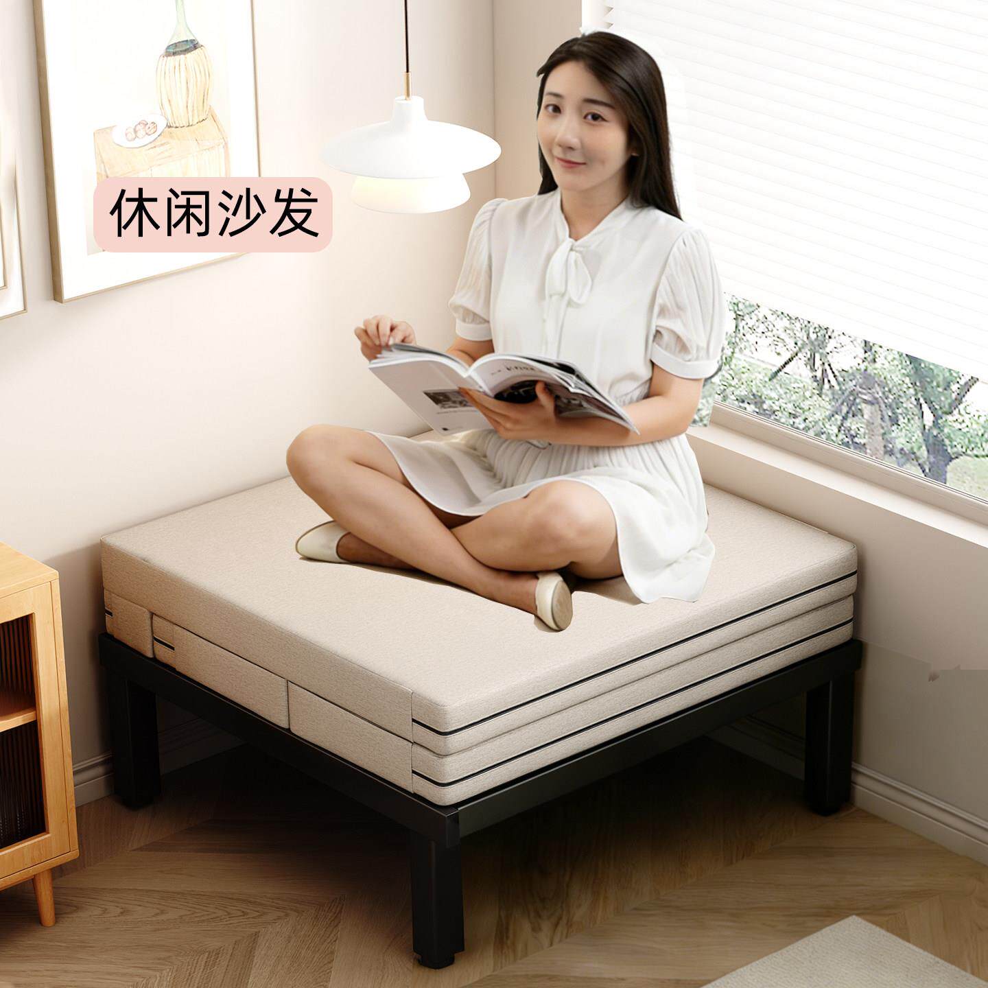 沙发两用小床单人可以长期睡觉折叠新型伸缩推拉床二合一体小户型