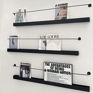 饰简易书报 书架挂墙上置物架壁挂杂志架收纳层架展示架客厅墙面装