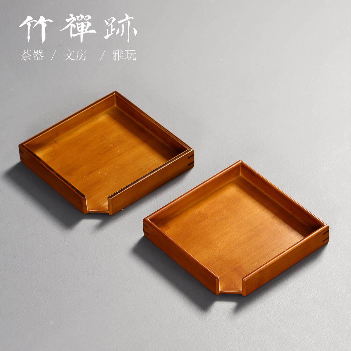 普洱茶盒竹制分茶盘白茶撬茶盘茶针茶饼开茶盘赏茶盘茶道零配件