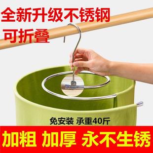 晒被架家用阳台被单毛毯晾晒架床单晾衣杆衣架 晒被子不锈钢螺旋式