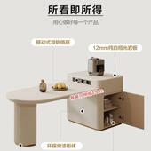 岩板岛台餐餐桌一可体家用伸FUX缩法式 奶油风厨房厅单独中岛台