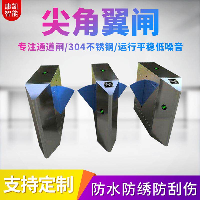 桥式尖角翼闸校园小区地铁翼闸工地实名制人行通道闸厂家