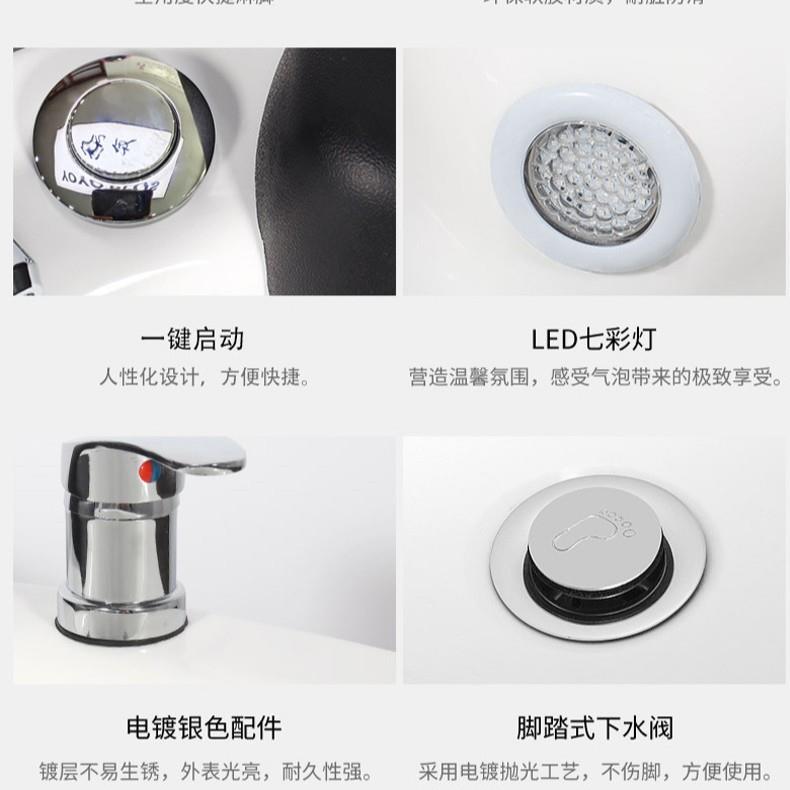 沐足浴洗脚泡盆玻璃钢摩冲浪彩灯水足001疗酒宝店用宝宠物洗澡按