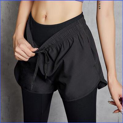 瑜伽裤短裤屁帘外罩遮挡围裙遮臀防走光尴尬跑步运动鲨鱼裤子外穿