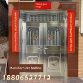 双开农村别墅庭院入户进户家用客厅安全玻璃304防盗门不锈钢大门