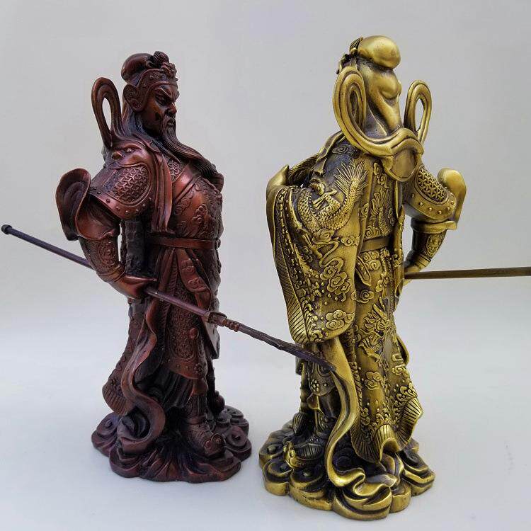 铜关公铜像武财神关二爷关羽铜雕家居摆件工艺品