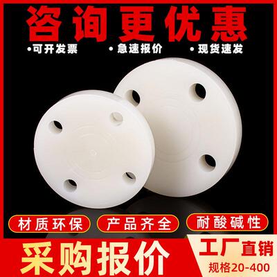PVDF盲板塑胶给水管堵头加厚热熔承插管件塑料耐酸碱管材垫片配件