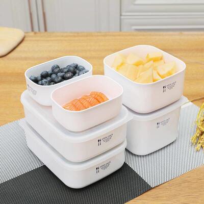 Heat resistant glass lunch box fresh-keeping box separation