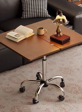 升降茶几型餐桌小户小客厅两用用置物架沙发可移动家jls7TS59实木