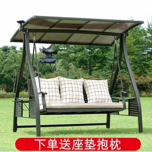 户外花园秋千铸铝室外摇椅吊椅庭院阳台休闲铝合金户外秋千