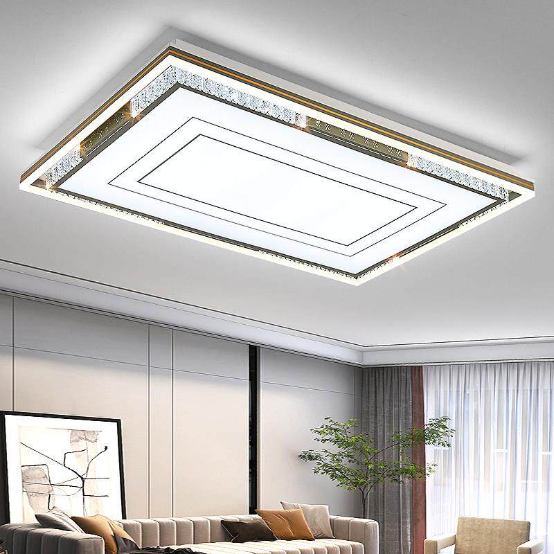 客厅客厅灯水晶灯超亮2025新款吸顶灯简约现代饭厅套餐主灯送安装