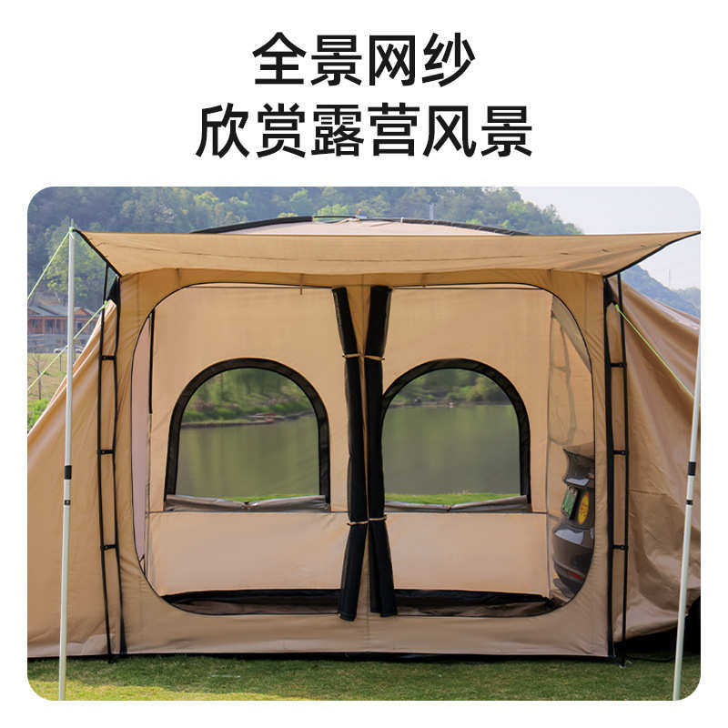 车尾延申帐篷车边自动帐篷免搭建速开自驾游露营帐篷野营遮阳棚