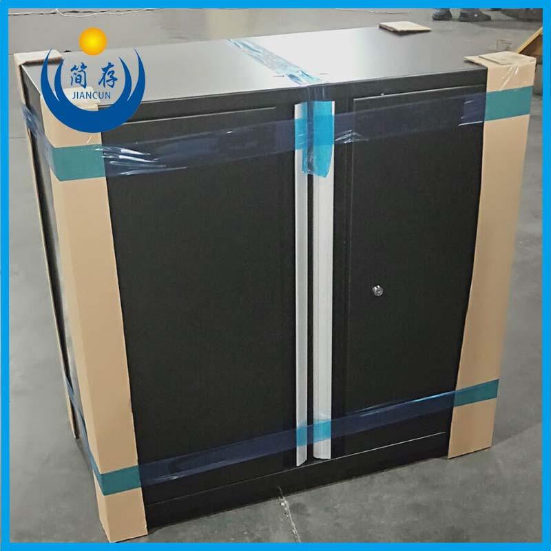 铝合金把手双开门带可调层板置物柜 文件柜档案柜 重型铁板工具柜