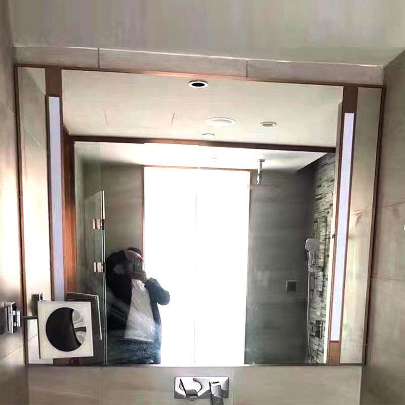丽枫酒店洗手台发光浴室镜卫生间挂墙铝合金不锈钢边框智能镜子
