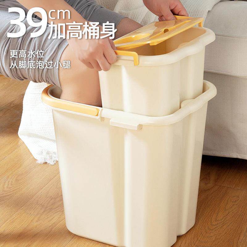 泡脚桶过小腿家用洗脚桶冬季保温泡脚盆加大高深桶有盖按摩保温新