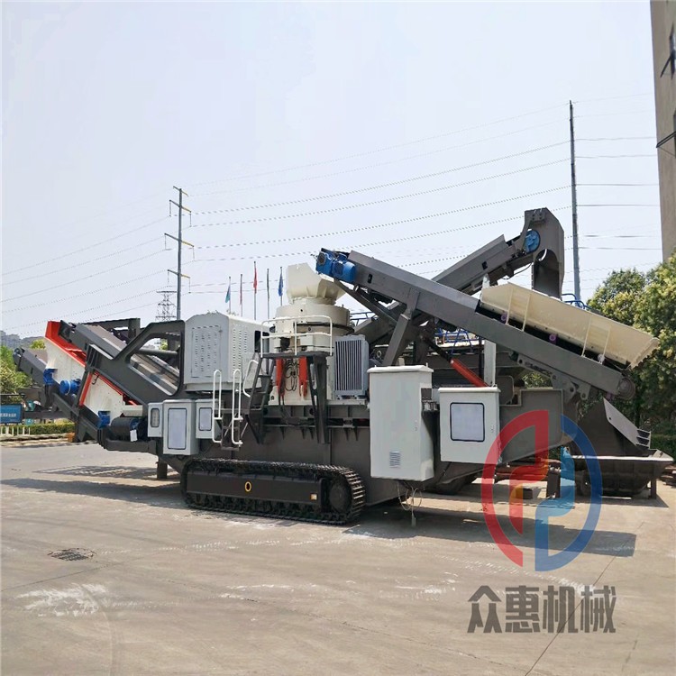 移动破碎设备石料破碎站建筑垃圾移动破碎站履带式移动破碎机