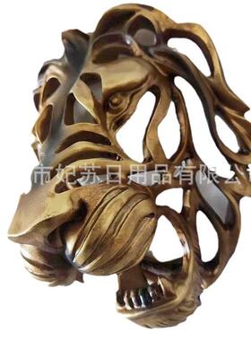新品LionHeadWallMountedArt狮子头挂壁雕塑树脂工艺品